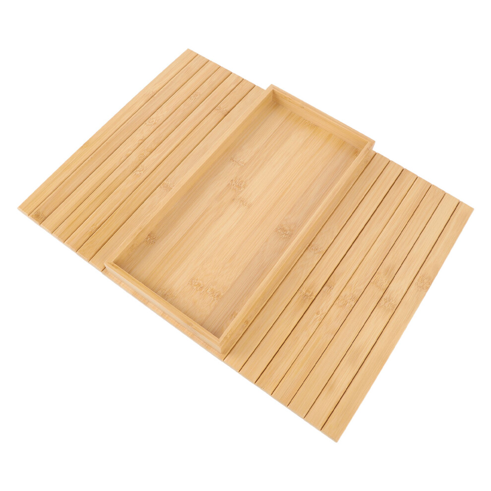 Bamboo Foldable Sofa Armrest Tray for Drinks & Snacks