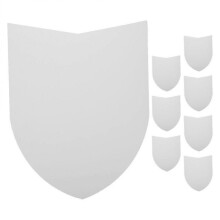 8 Pcs Fun DIY Toy Shield for Kids Blank Paper Shield for Crafting and Party Decorations Creative Shield Prop for Medieval and Pirate Themed Parties