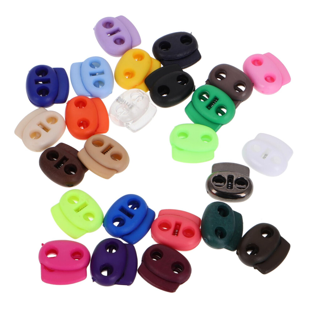 Cord Locks Plastic Drawstring Locks, 25 Pieces, Hole Toggle Snap Fasteners For Drawstring Cords 9105992448777