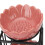 Teelichtwärmer Keramik+Metall, schwarzer Rahmen, pink 10