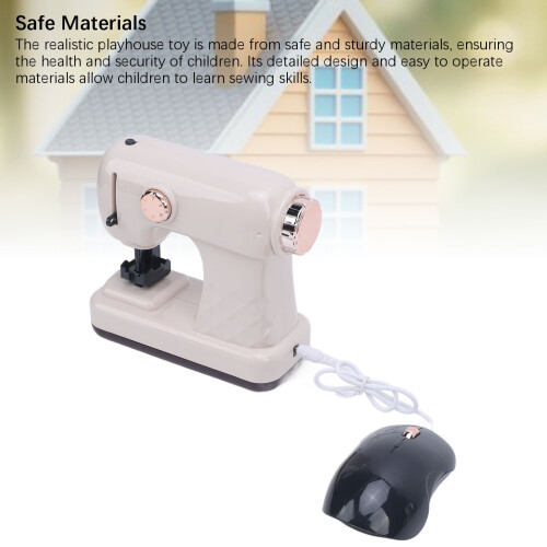Educational Sewing Machine Toy Set for Kids, ABS, Battery Operated 2