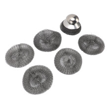 Edelstahl-Schrubber mit Griff - 5 Reinigungspads