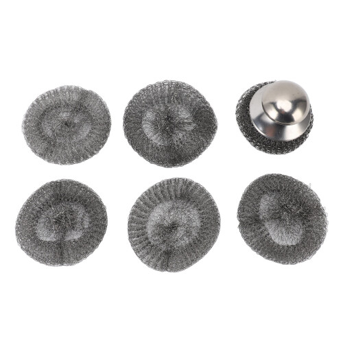 Edelstahl-Schrubber mit Griff - 5 Reinigungspads 1