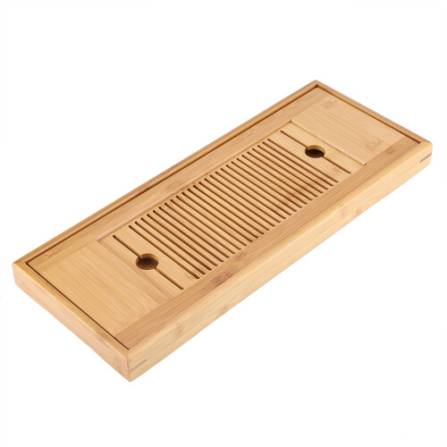 Φορητός δίσκος σερβιρίσματος, από υλικό μπαμπού, αδιάβροχος σχεδιασμός για 2