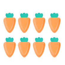 Decorazioni per le vacanze primaverili, piatti di carta a forma di carota adatti al microonde e smaltibili, materiale cartaceo compostabile di