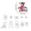 Acrylic Sewing Pattern Kit 10 pcs for Memory Bear Making 15 Inch Dolls 2
