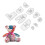 Acrylic Sewing Pattern Kit 10 pcs for Memory Bear Making 15 Inch Dolls 16