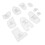 Acrylic Sewing Pattern Kit 10 pcs for Memory Bear Making 15 Inch Dolls 12