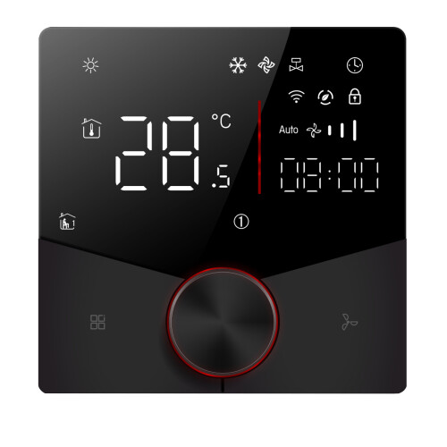 Wireless WiFi Thermostat for AC Digital Touch Display Programmable 5 & 2 Black 1