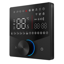Smart WiFi Thermostat for AC 5+2 Days 6 Periods Programmable Black
