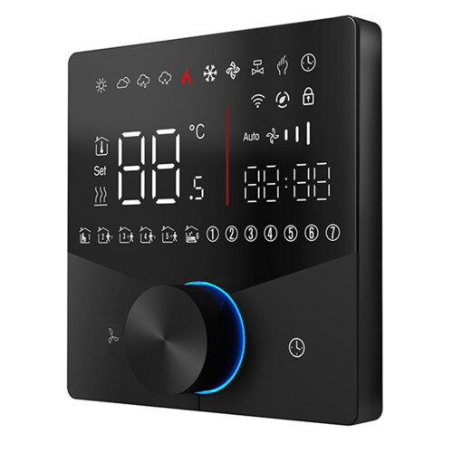 Smart WiFi Thermostat for AC 5+2 Days 6 Periods Programmable Black