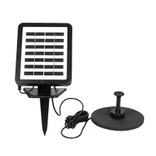 Fonte solar de fácil instalação, bomba de água solar de 1,5 W para banho de pássaros, jardins externos, fontes para gramados, design flutuante