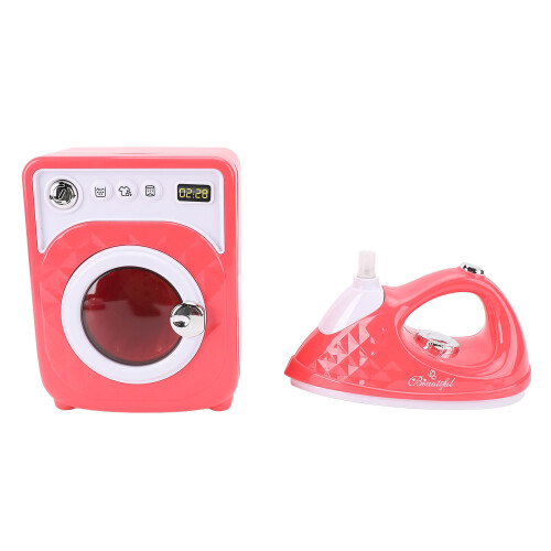 Battery Powered Laundry Playset with Washing Machine & Iron 1