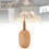 Egg Shaped Darning Tool with Crochet Hook, Beech Wood, 8x3.7cm 5