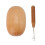 Egg Shaped Darning Tool with Crochet Hook, Beech Wood, 8x3.7cm 2