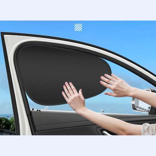 Car Window Sun Shades, Breathable Spandex UVR Blocking AntiMosquito, Full Coverage 2