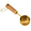 Cuillère doseuse en acier avec manche en bois 14ML-plaqué or 1