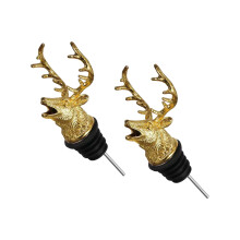 Verseur de bouteille de vin en forme de tête de cerf, bec-Or