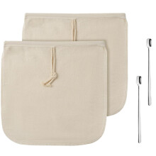 Sac filtrant en coton biologique rĂ©utilisable, facile Ă