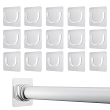 Supports de tringle à rideau de bain adhésifs, Construction en