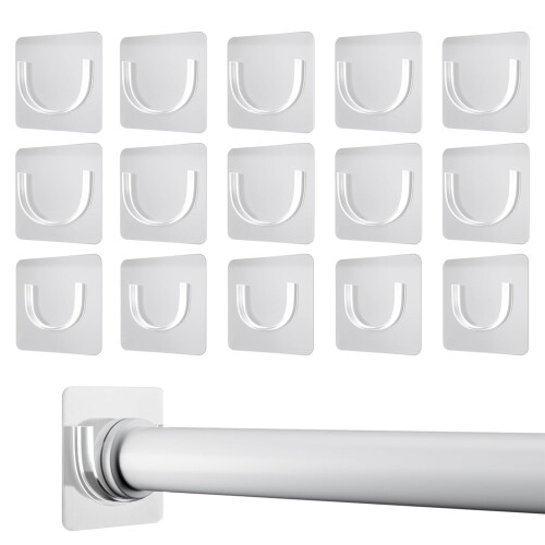 Supports de tringle à rideau de bain adhésifs, Construction en