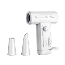 (white) Handheld Dust Blower Hair Dryer Air Pump For Camping Emergency Mini