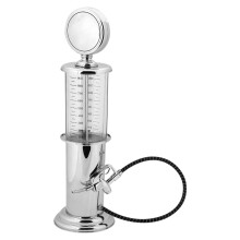 Dispensador de bebidas em formato de bomba de gasolina com decantador de uísque, estação de vinhos com plástico resistente e tampa hermética.