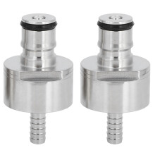 Tampa para carbonatação de bebidas com conector de trava esférica. Design compacto e portátil. Tampa de aço inoxidável para cerveja,
