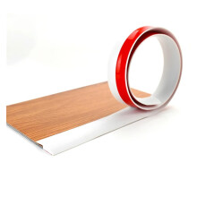 Floor Transition Strip SelfAdhesive Flat Laminate Floor Cover 2m White Edge Closing Strip Seamless Corner Cover