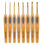 8Pcs Crochet Hook Knitting Tools Aluminum Ergonomic Sweater Needles Brown Plastic Handle 2