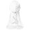 Men's Long Tail Head Wrap Durag Soft Silky Head Scarf Hat-White 1