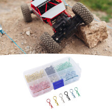 180 Stück farbige RC-Auto-Clips mit R-förmigen Stiften, Maßstab 1:10–1:12