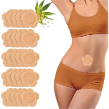 2025 Latest Model  20PCS Castor Oil Pack Wrap, Flowers Self-Adhesive Cotton Belly Button C