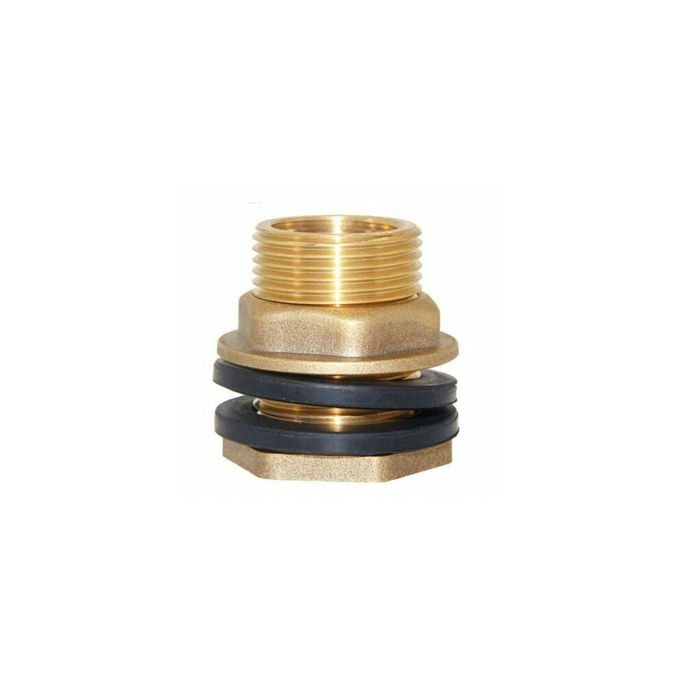 Heavy-Duty Solid Brass Bulkhead Fitting For Plastic Water Towers, Anti-Corrosion Durable And Wear-Resistant Bulkhead Adapter Ensuring Strong Seal With 9094122054066