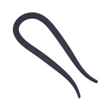 Goat Horn U Shape Hair Comb For Buns Twists-Frosted bao blue