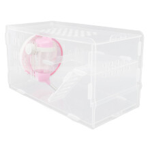 Acrylic Small Hamster Cage with Silent Multifunctional Wheels