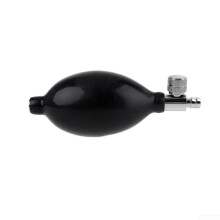 Blood Pressure Sphygmomanometer Rubber Air Pump Bulb Black 4.4Inch Size Adjustable Function Medical Device Accessory