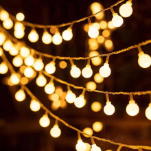 Globe String Lights Battery Powered 80 LED 10m Warm White Fairy Light Waterproof For Bedroom Xmas Tree Wedding Garden Party Indoor