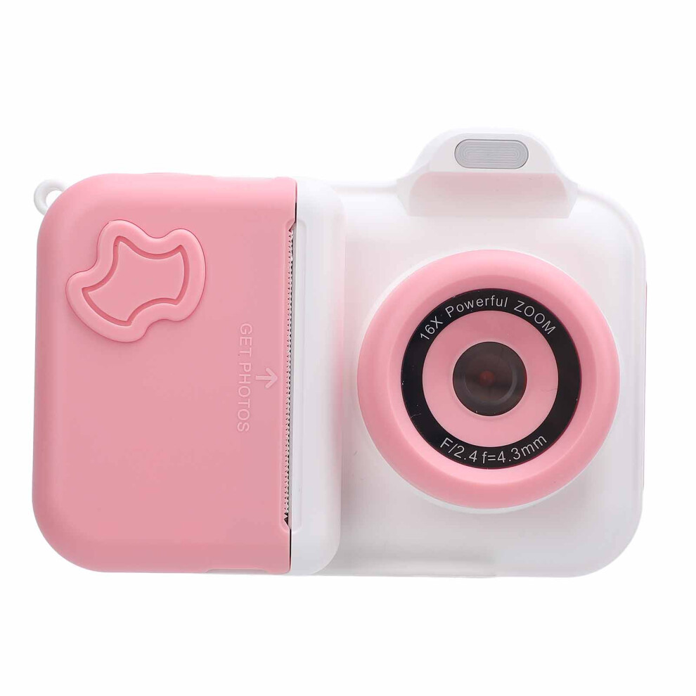 Instant Print Camera 2.4" Ips Hd Screen Roseate With 32Gb Storage White 9441364255360