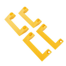 4 Stück ABS-Maßbandhalter, gelb, 9,1  4,2  2 cm