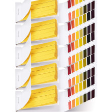 Alkalisch-zuur testpapier, pH-teststrips voor water, zwembad, aquarium en bodemanalyse, inclusief 400 stuks, kleurenkaartvergelijking,