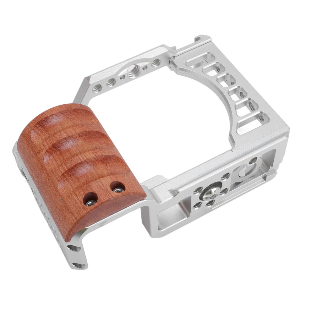 Camera Cage With Side Handle For Zv E1, Aluminium & Rosewood, Silver 7621364256563