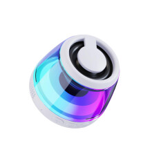 Mini Speaker With Series Connection For Home Pocket Speaker ABS Material MP3 Player White 32GB Card Playback