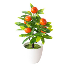 Onderhoudsvrije, realistische kunstmatige fruitbomen voor bruiloften, huis, tuin, kantoor, café, levensechte bonsai-decoraties met een heldere