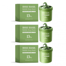 (3pcs)Holy Basils Bubble Deep Mask for Pore Cleansing, Korean Blackhead Removal, Gentle Skin Care for All Skin Types