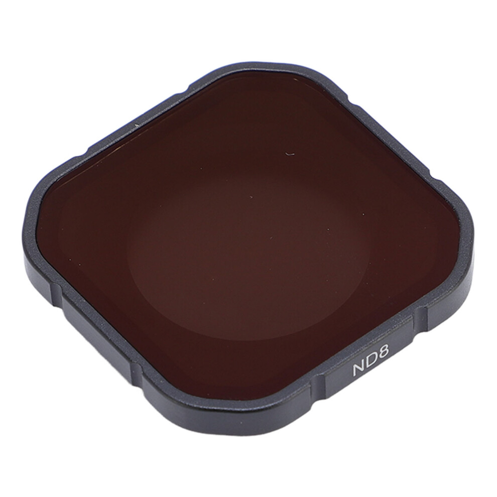 Nd8 Aluminum Alloy Action Camera Filter, Lightweight High Strength Optical Glass 8491364256639