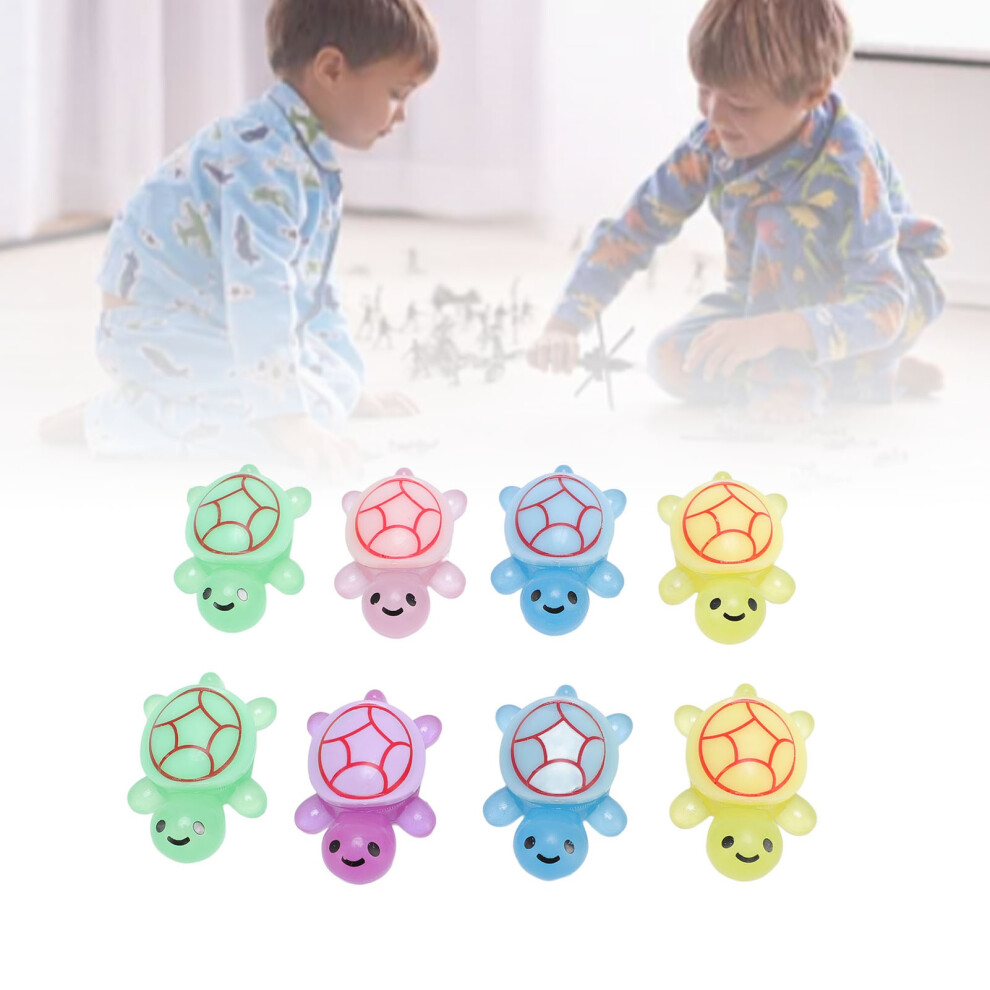 Dark 20Pcs Luminous Miniature Colorful Turtle Figurines, Glow In Plastic Resin