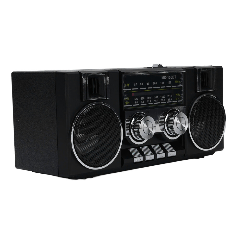 Portable Fm Am Sw Radio With Rgb Bluetooth, 1200Mah, Black 9411364259873