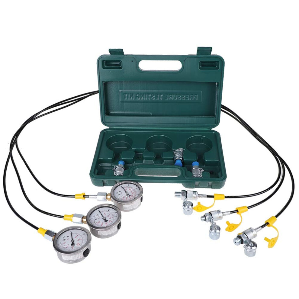Hydraulic Pressure Gauge Kit For Excavator And Construction Machinery, Hydraulic Tester Pressure Test Kit, Gauge Set 9067246080761