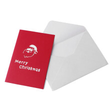 Paper Santa Sleigh Merry Christmas for Pop Up Card Handmade 3D